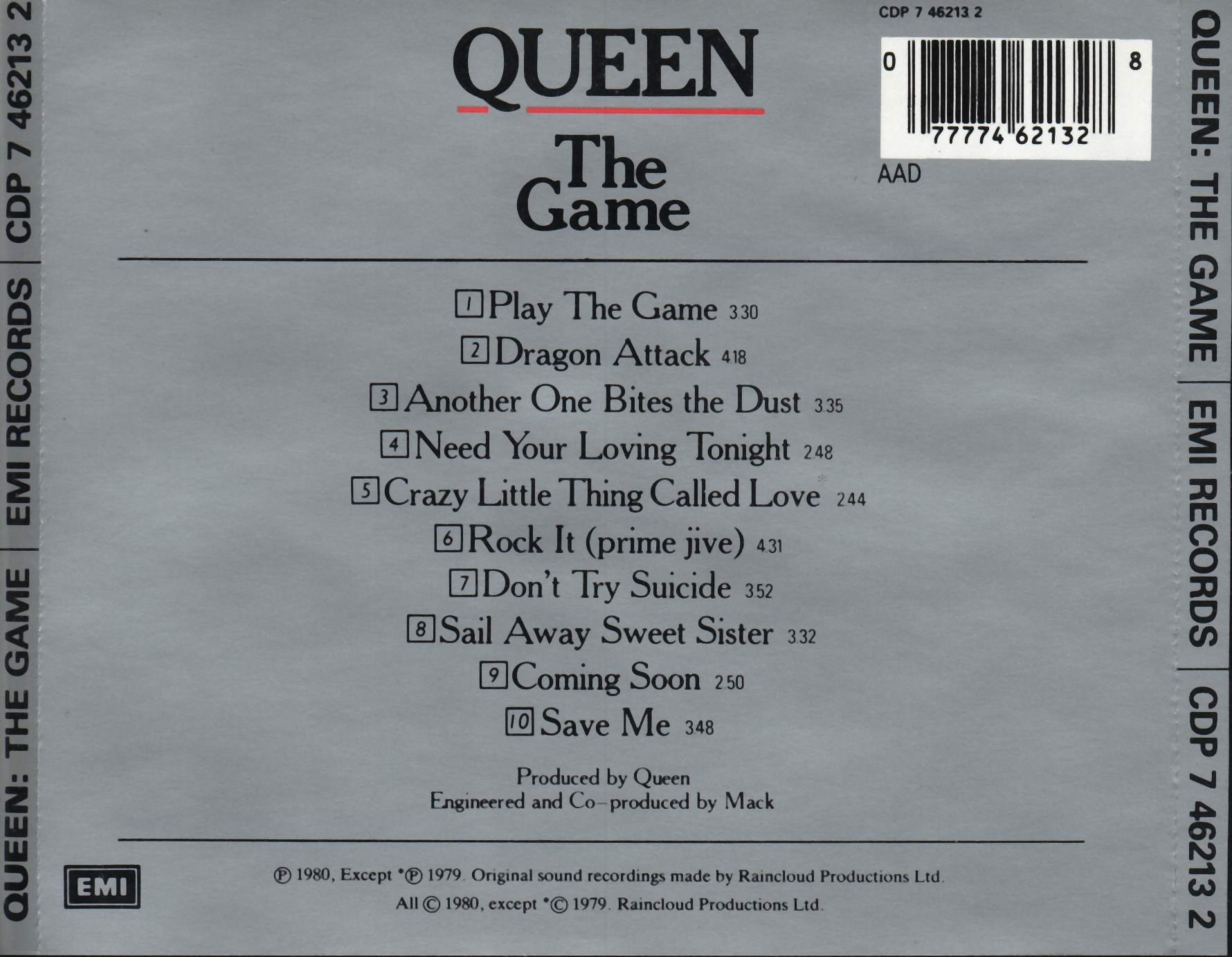 Queen  The game  back [1980]